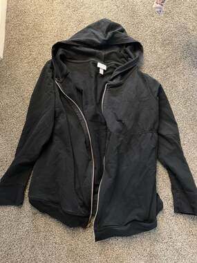 Isabel Maternity by Ingrid & Isabel Black Zip-Up Hoodie